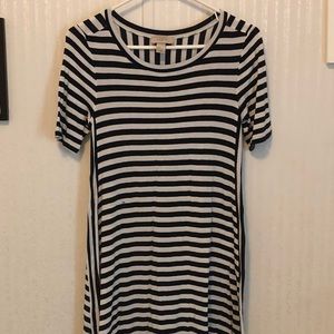 loft • dress • navy/white stripes